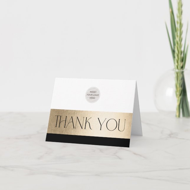 CORPORATE LOGO thank you business black gold (Front)