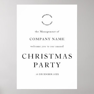Corporate Logo Welcome Christmas Party Poster