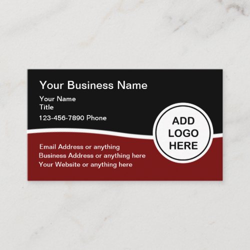 Corporate Management Logo Red Business Cards