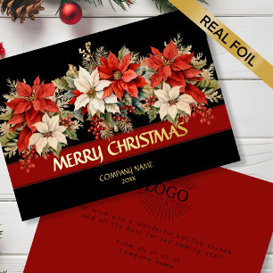 Corporate Merry Christmas Foil Holiday Card