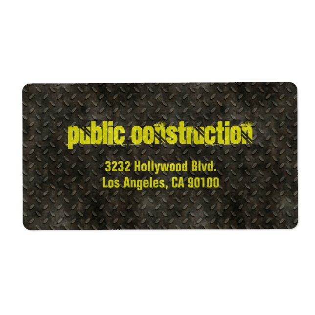 Corporate Metal Construction Welder Label (Front)