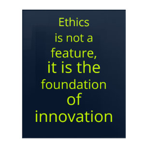 Corporate Navy Lime AI Ethicist  Acrylic Print