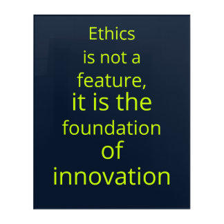 Corporate Navy Lime AI Ethicist Acrylic Print