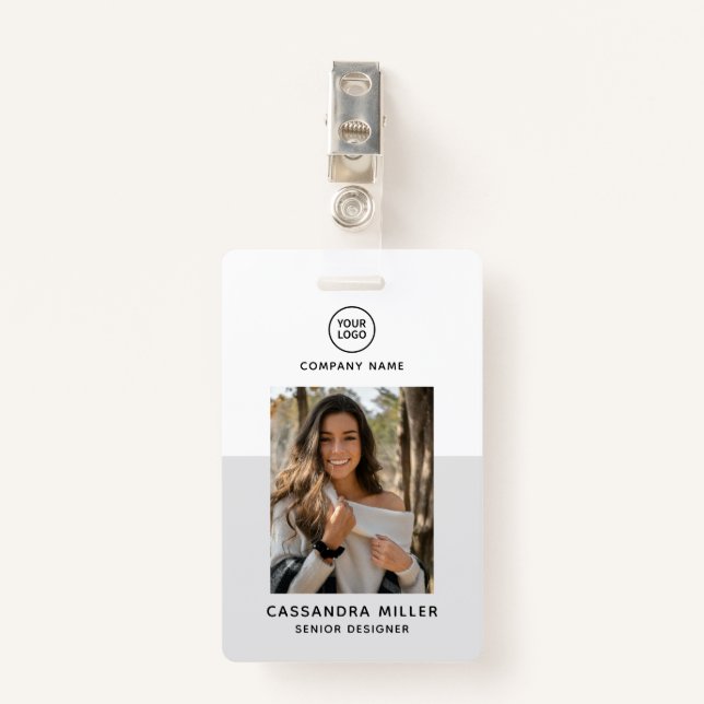 Corporate Office Custom Employee  Badge (Front with Clip)