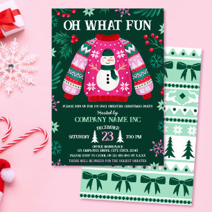 Corporate Office Holiday Ugly Sweater Party Invitation