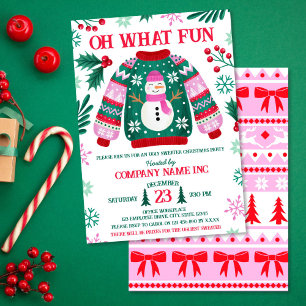 Corporate Office Holiday Ugly Sweater Party Invitation