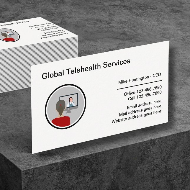 Corporate Office Telehealth Medical Business Card (Creator Uploaded)
