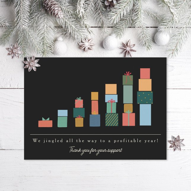 Corporate Office year end gifts chart Holiday  Card (Creator Uploaded)
