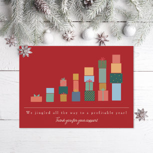 Corporate Office year end gifts chart red Holiday  Card