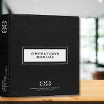 Corporate Operations Procedures Manual 3 Ring Binder<br><div class="desc">Keep your company's operations running smoothly with this sleek and professional Corporate Operations & Procedures Manual binder. The black leather print cover provides a sophisticated look and the 3 ring design allows for easy organization and customization of your manual. The perfect addition to any office or workplace.</div>