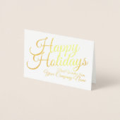 Corporate Personalized Holiday Card  Foil Card (Front)