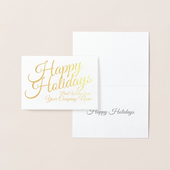Corporate Personalized Holiday Card  Foil Card (Display)