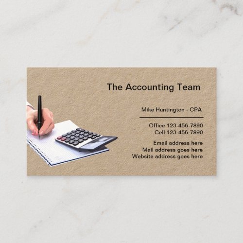 Corporate Professional Accounting Services Business Card