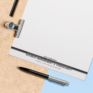 Corporate, Professional Black Letterhead