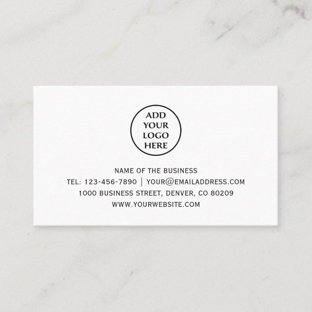 Corporate Professional Business Company Add Logo Appointment Card (Front)