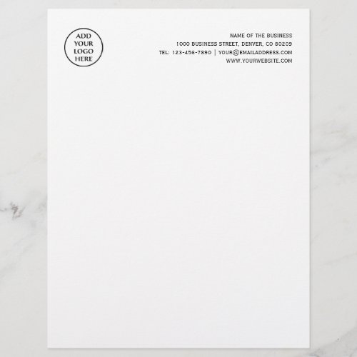 Corporate Professional Business Company Logo Chic Letterhead