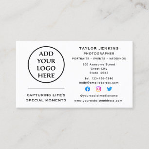 Corporate Professional Company Logo Social Media Business Card