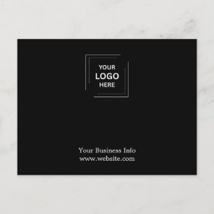 Corporate Professional Custom Black Business Logo Postcard