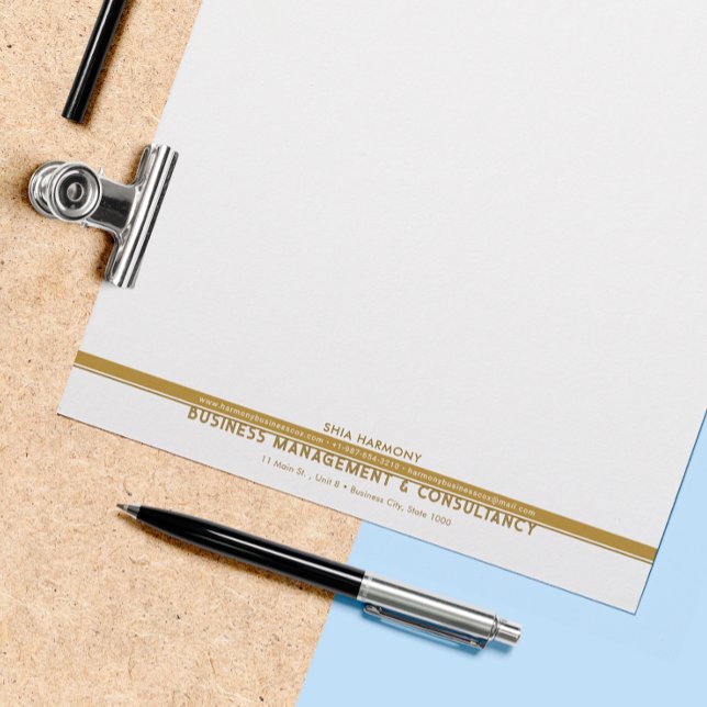 Corporate, Professional Gold Brown Letterhead (Creator Uploaded)