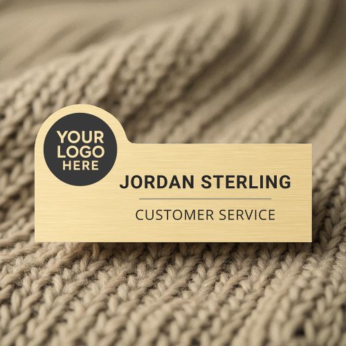 Corporate Professional Gold Company Modern Logo Name Tag