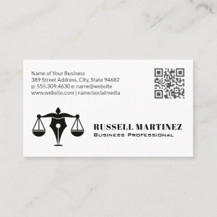Corporate Professional Logo QR Code Business Card