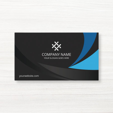 Corporate Professional Modern Black Blue Premium Business Card