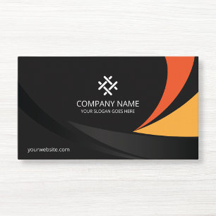 Corporate Professional Modern Black Orange Premium Business Card