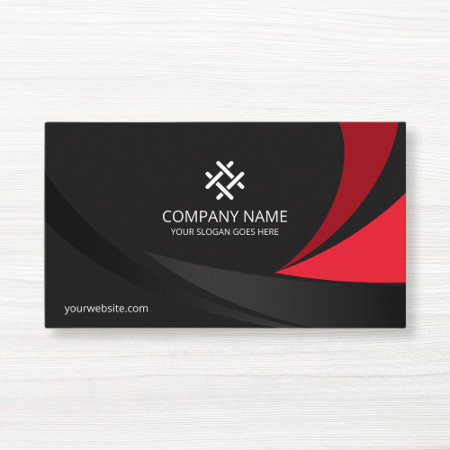 Corporate Professional Modern Black Red Premium Business Card