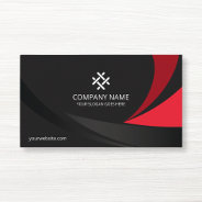 Corporate Professional Modern Black Red Premium Business Card at Zazzle