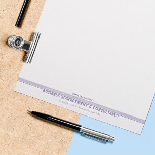 Corporate, Professional Purple Grey Letterhead