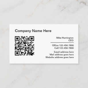 Corporate Professional QR Code Business Cards