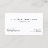 Corporate Professional Stylized Monogram Red/Gray Business Card (Back)