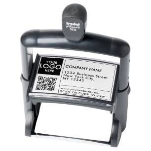 Corporate QR Code Website Business Return Address Self-inking Stamp