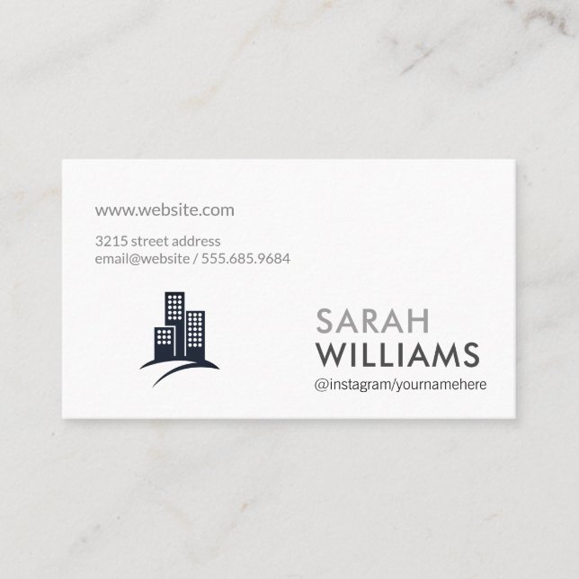 Corporate | Real Estate Agent Business Card (Front)