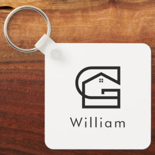 Corporate Real Estate Letter G House Keychain