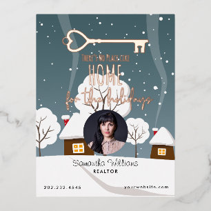 Corporate Real Estate Realtor Holiday Post Card