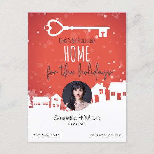 Corporate Real Estate Realtor Holiday Post Card