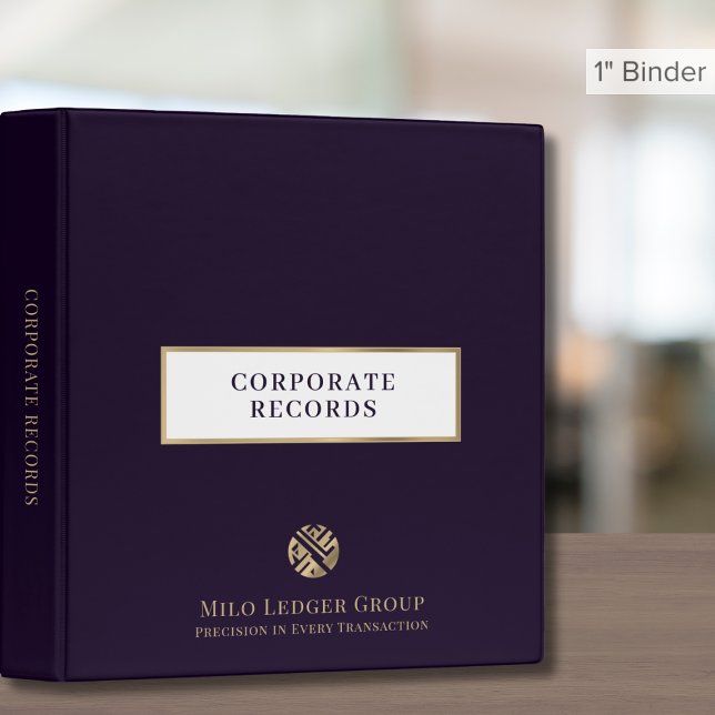 Corporate Record Binder with Custom Logo (Creator Uploaded)