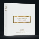Corporate Record Book Binder<br><div class="desc">Corporate Record Book Binder designed for storing corporate documents and records. Ideal for corporate records, documents, financials, bookkeeping, creating corporate compliance kits, creating a corporate record book for LLC, S Corp and more. Designed with a horizontal logo banner image (2560 x 1440 px), you can customize by changing the text...</div>