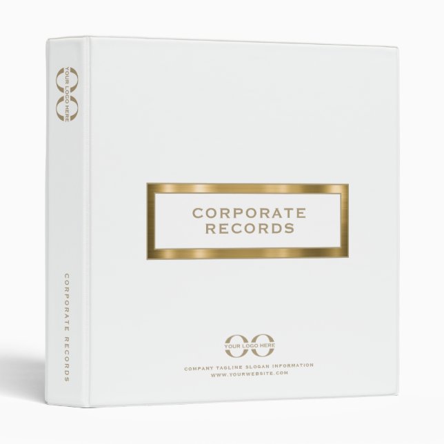 Corporate Record Book Binder (Front/Spine)