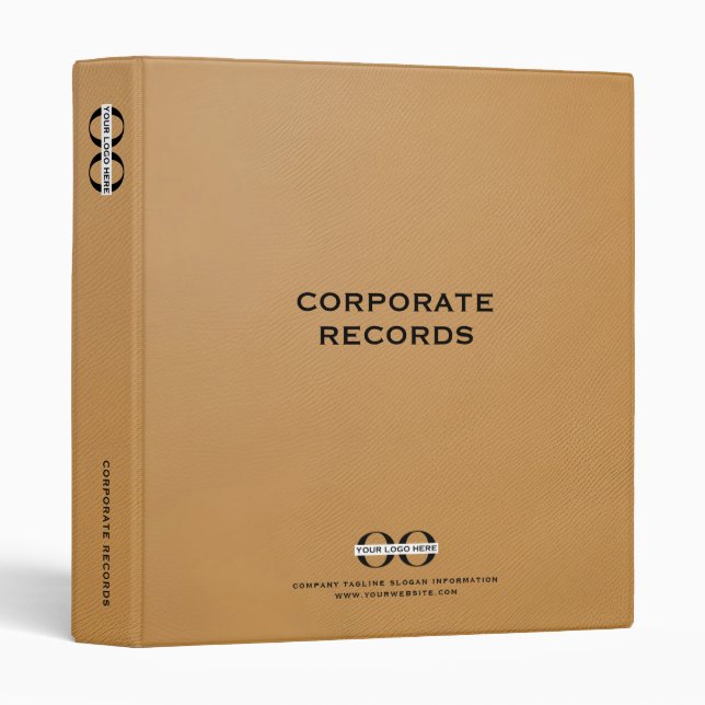Corporate Record Book Binder (Front/Spine)