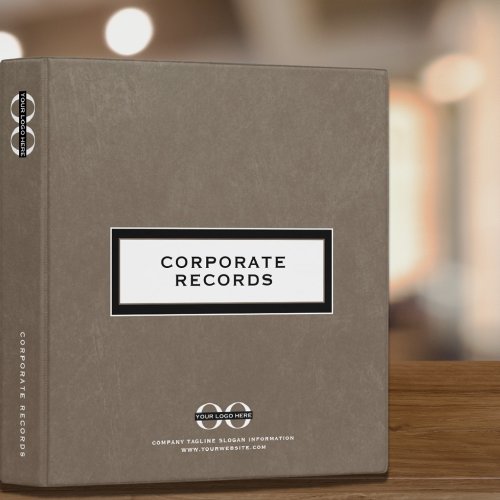 Corporate Record Book Binder