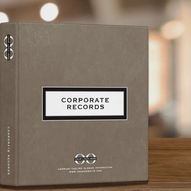 Corporate Record Book Binder Zazzle