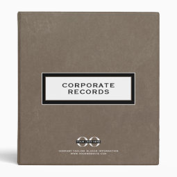 Corporate Record Book Binder | Zazzle