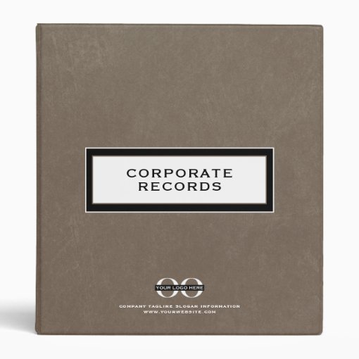 Corporate Record Book Binder Zazzle