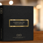 Corporate Record Book Binder Black Leather<br><div class="desc">Corporate Record Book Binder designed for storing corporate documents and records. Ideal for corporate records, documents, financials, bookkeeping, creating corporate compliance kits, creating a corporate record book for LLC, S Corp and more. Designed with a horizontal logo banner image (2560 x 1440 px), you can customize by changing the text...</div>