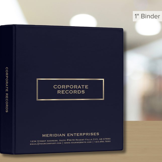 Corporate Record Book Binder Blue and Gold (Creator Uploaded)
