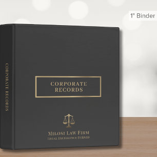 Corporate Record Book Binder Gray
