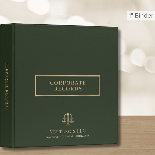 Corporate Record Book Binder | Green (Creator Uploaded)