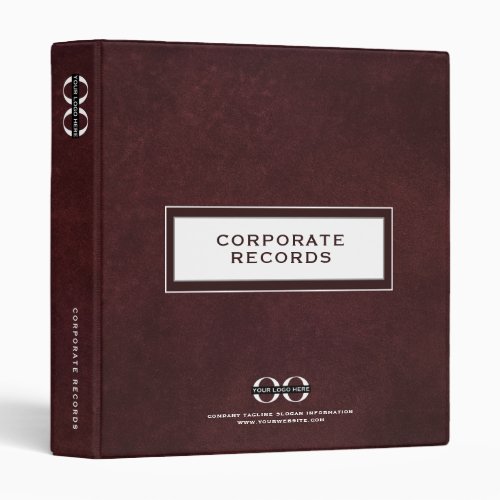 Corporate Record Book Binder Leather